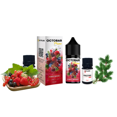 Набор для самозамеса Octobar Prime HARD Forest Berries (Ягоды Хвоя, 65 мг, 30 мл)