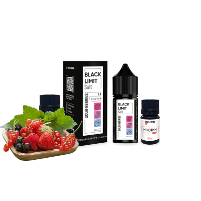 Набір для самозамішування Black Limit Salt HARD Sour Berries (Кислі Ягоди, 65 мг, 30 мл)
