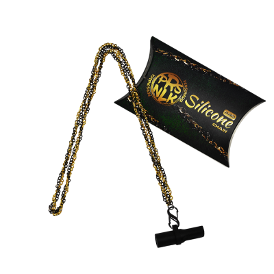 Персональний мундштук силіконовий Personalka Silicone Pro Chain Black Gold (Чорний із золотистим)