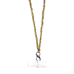 Персональний мундштук силіконовий Personalka Silicone Pro Chain Gold Silver (Золотистий з металіком)