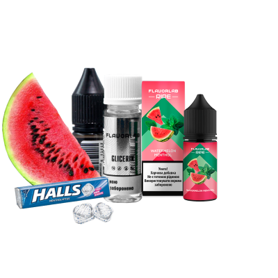 Набір для самозамішування Flavorlab Ripe Watermelom Menthol (Кавун Ментол, 50 мг, 30 мл)