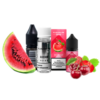 Набір для самозамішування Flavorlab Ripe Watermelon Strawberry Cherry (Кавун Полуниця Вишня, 50 мг, 30 мл)