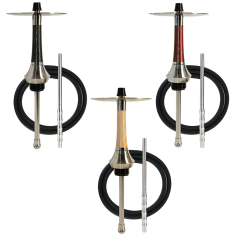 Кальян Totem Hookah Monolit Ultra Wood Cherry (червоний, базовий комплект, сталевий мундштук)