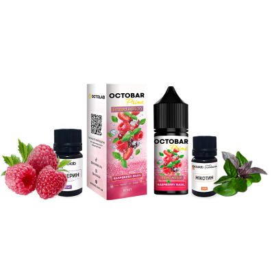 Набор для самозамеса Octobar Prime Raspberry Basil (Малина Базилик, 50 мг, 30 мл)