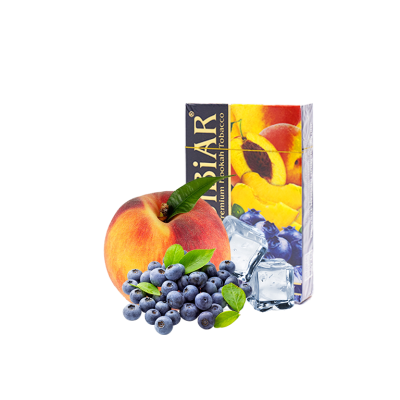 Табак Jibiar Ice peach blueberry (Ледяные персик черника, 50 г)
