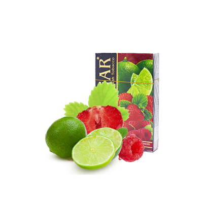 Тютюн Jibiar Lime strawberry raspberry (Лайм полуниця малина, 50 г)