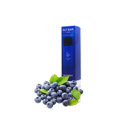 Elf Bar 1500 Blueberry (Чорниця) Одноразовий POD 07610 Elf Bar 1500 Blueberry (Чорниця) Одноразовий POD