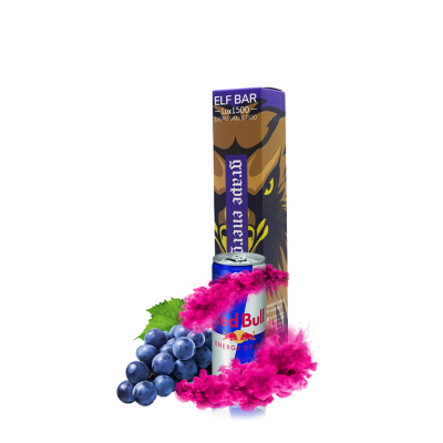 Elf Bar LUX 1500 Red Bull Grape (Виноградный Энергетик) Одноразовый POD 07941 Elf Bar LUX 1500 Red Bull Grape (Виноградный Энергетик) Одноразовый POD