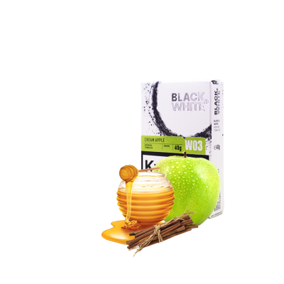 Табак Black&White W03 Cream apple (яблоко мёд корица, 40 г)