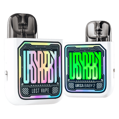 Lost Vape Ursa Baby 2 900 Tech White Fancy Maze (Белый, с картриджем) Многоразовый POD