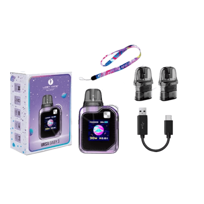 Lost Vape Ursa Baby 3 Pro 1300 Moonsteel White (Белый, с картриджем) Многоразовый POD