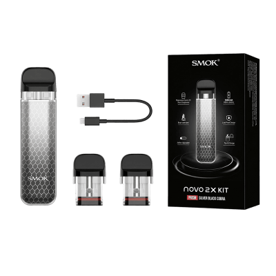 Smok Novo 2X Pod Kit 800 Red Stabilizing Wood (Червоний, з картриджем) Багаторазовий POD