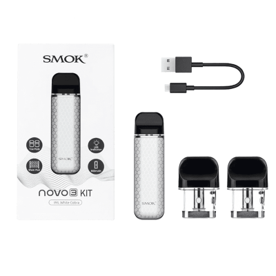 Smok Novo 3 800 Purple Red Carbon Fiber (Фиолетово-Красный, с картриджем) Многоразовый POD
