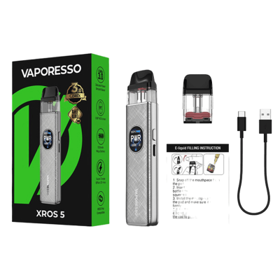 Vaporesso XROS 5 1500 Opal Pink (Рожевий, з картриджем) Багаторазовий POD Vaporesso XROS 5 1500 Opal Pink (Рожевий, з картриджем) Багаторазовий POD