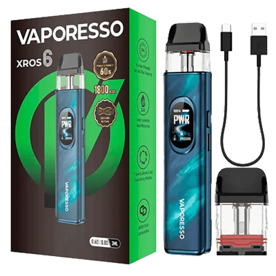 Vaporesso XROS 6 1800 Abyssal Blue (Синий, с картриджем) Многоразовый POD