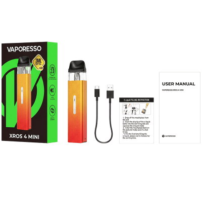 Vaporesso XROS Mini Kit 1000 Bronze Gold (Бронзовий, з картриджем) Багаторазовий POD Vaporesso XROS Mini Kit 1000 Bronze Gold (Бронзовий, з картриджем) Багаторазовий POD