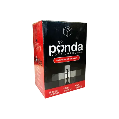 Кокосове вугілля для кальяну Panda Black (1 кг, 72 шт, р25)