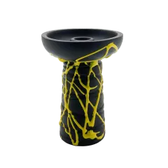 Глиняна чаша Gusto Bowls Classic Phunnel Black Glaze Yellow