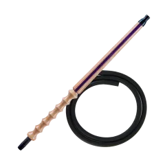 Мундштук для кальяну з дерева Karma Hookah Line Violet + шланг Soft Touch (Фіолетовий)