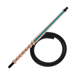 Мундштук для кальяну з дерева Karma Hookah Line Turquoise + шланг Soft Touch (Бірюзовий)