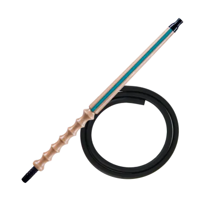 Мундштук для кальяну з дерева Karma Hookah Line Turquoise + шланг Soft Touch (Бірюзовий)