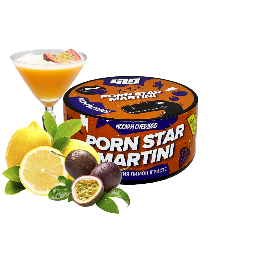 Табак 420 x Hookah Overlord Porn star martini (Маракуйя Лимон Игристое, 100 г) в Украине