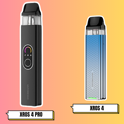 порівняння розмірів Vaporesso XROS 4 і XROS Pro